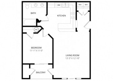 1 bed, 1 bath, 740 sqft, $1,290