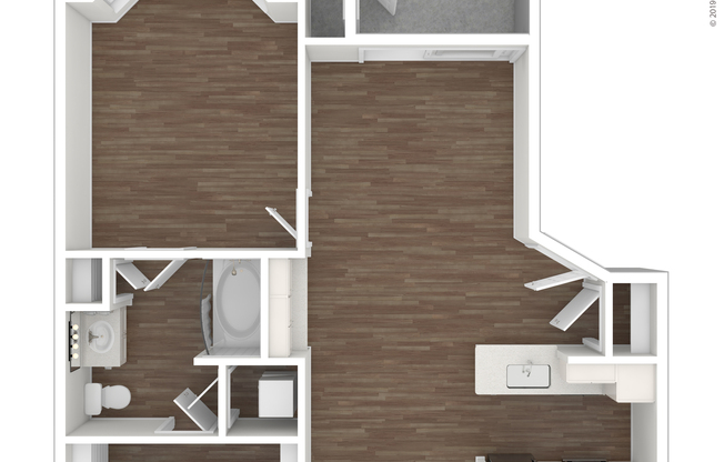 1 bed, 1 bath, 678 sqft, $1,230