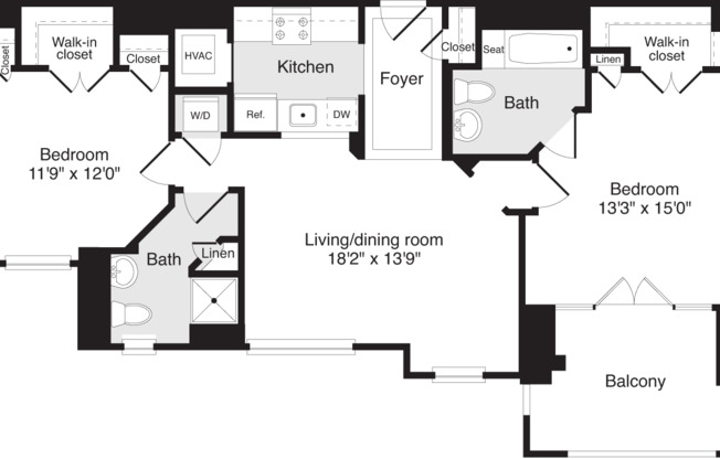 2 beds, 2 baths, 945 sqft, $4,084, Unit 0207