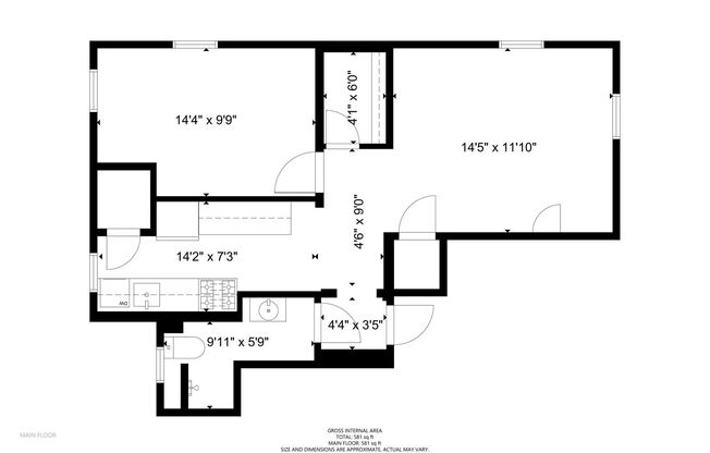 1 bed, 1 bath, 515 sqft, $1,025, Unit Unit 6