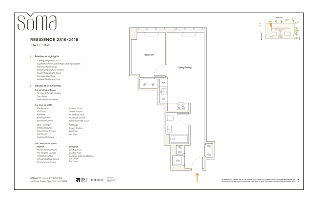 1 bed, 1 bath, $6,395, Unit 2316