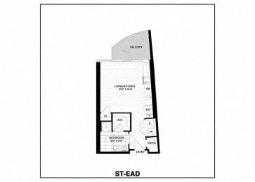 Studio, 1 bath, 471 sqft, $2,016