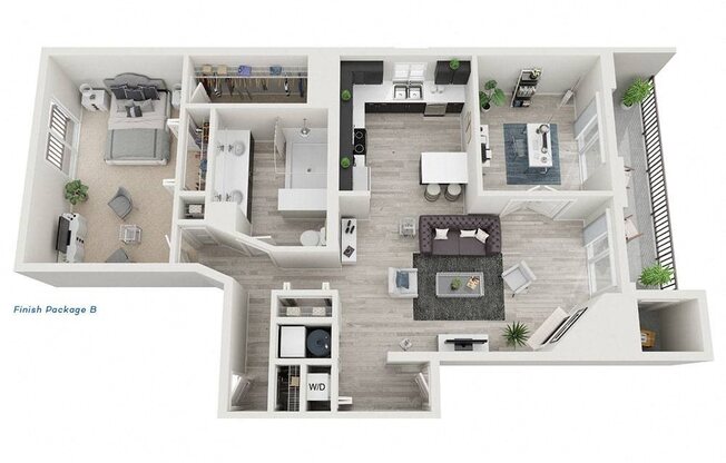 1 bed, 1 bath, 1,221 sqft, $2,150