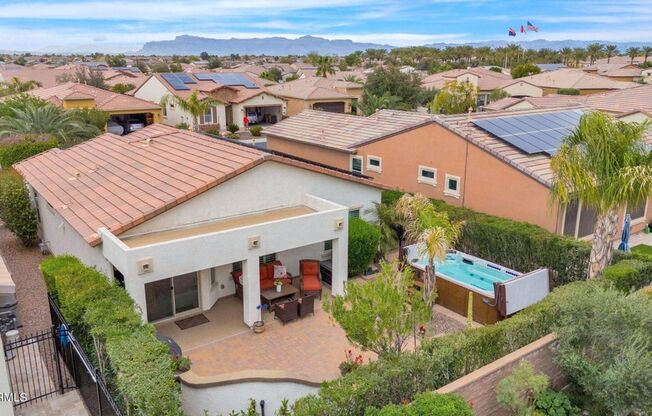 Single story home with full solar in 55+ community