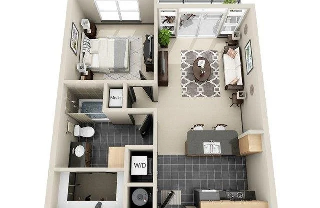1 bed, 1 bath, 746 sqft, $1,616