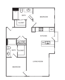 2 beds, 2 baths, 1,165 sqft, $1,950