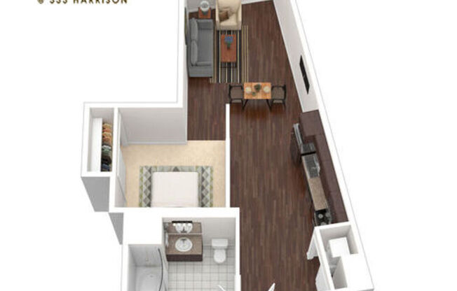 Studio, 1 bath, 625 sqft, $3,526