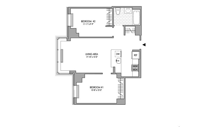 2 beds, 1 bath, $5,115, Unit 3209