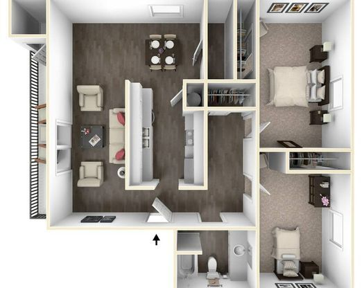 2 beds, 1 bath, 1,000 sqft, $1,169