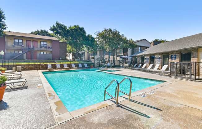 Main Pool at Bookstone and Terrace Apartments in Irving, Texas