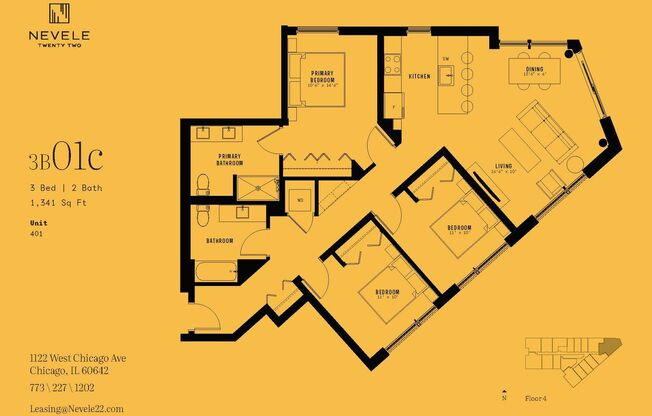 3 beds, 2 baths, 1,383 sqft, $4,650, Unit 301