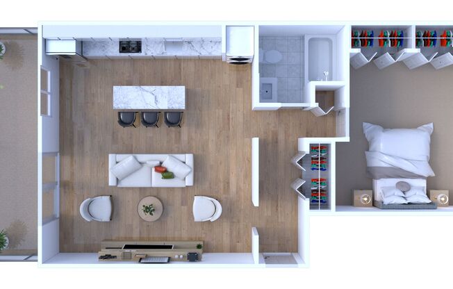 1 bed, 1 bath, 729 sqft, $2,445