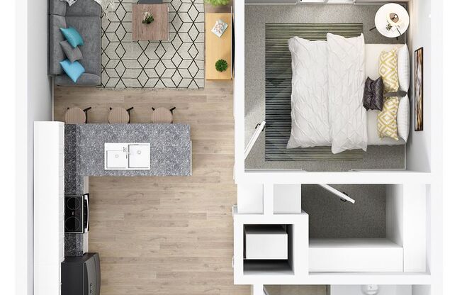 1 bed, 1 bath, 650 sqft, $1,350, Unit 8-201