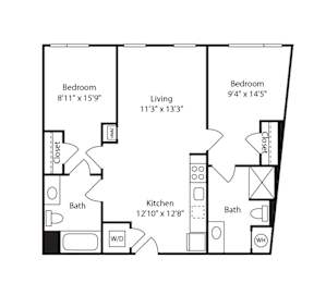 2 beds, 2 baths, 838 sqft, $4,068