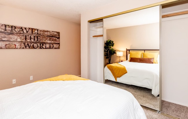 Sunstone Parc, Beaverton, OR, 97008, model primary bedroom and closet