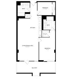 2 beds, 2 baths, 1,204 sqft, $3,312