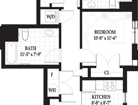 2 beds, 2 baths, 1,194 sqft, $4,730, Unit 807
