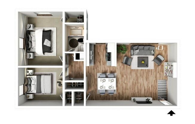 2 beds, 1 bath, 825 sqft, $1,050