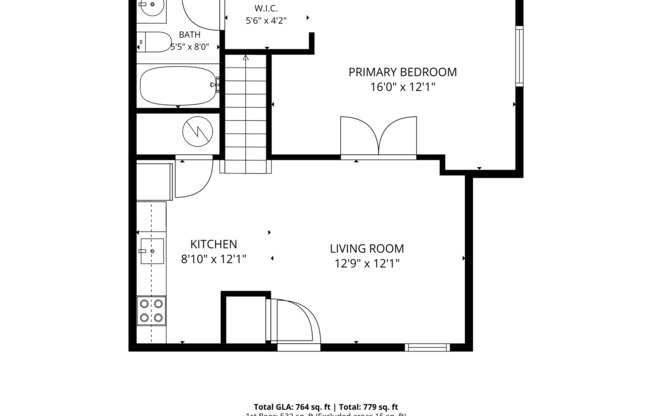 2 beds, 2 baths, 700 sqft, $1,560, Unit 1008-203