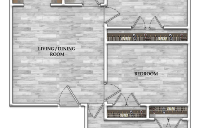 3 beds, 1 bath, 677 sqft, $925, Unit 18-B