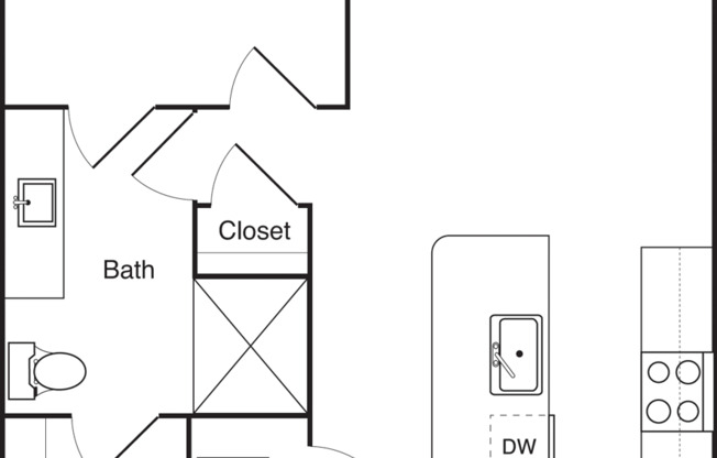 1 bed, 1 bath, 737 sqft, $1,535, Unit 2223