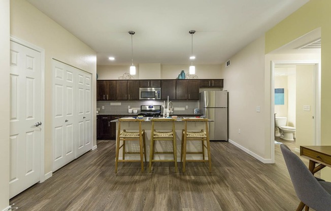 Kitchen with appliances at The View at Horizon Ridge, Henderson, NV, 89012