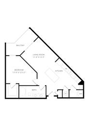 1 bed, 1 bath, 730 sqft, $1,420