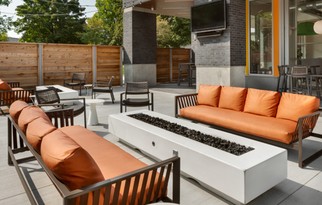 Community Terrace with Fire Pits
