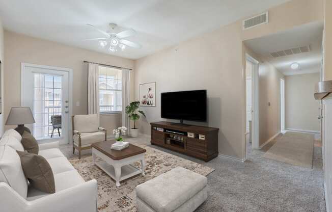 Dominium_Rosemont at Mayfield Villas_Virtually Staged Apartment Living Room