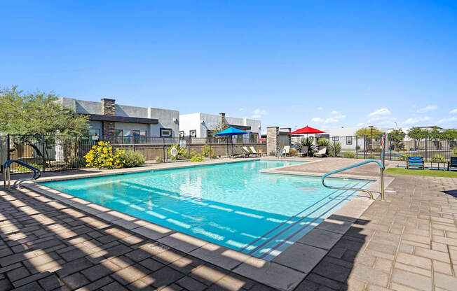 the swimming pool at our apartments