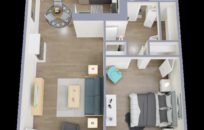 1 bed, 1 bath, 704 sqft, $820, Unit 104