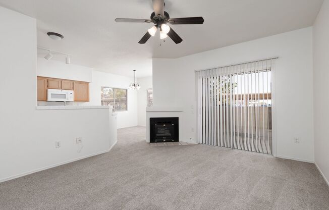 First floor unit in gated Silverado Ranch community with pool, spa and exercise room.