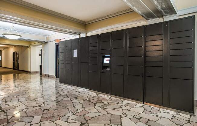 Package lockers at Chalfonte, Washington, 20009