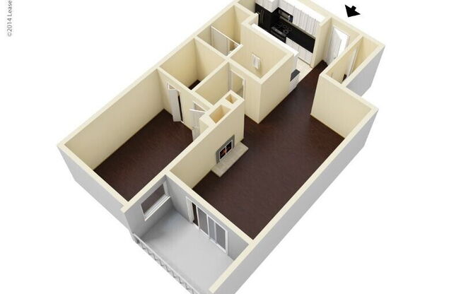 1 bed, 1 bath, 706 sqft, $1,075