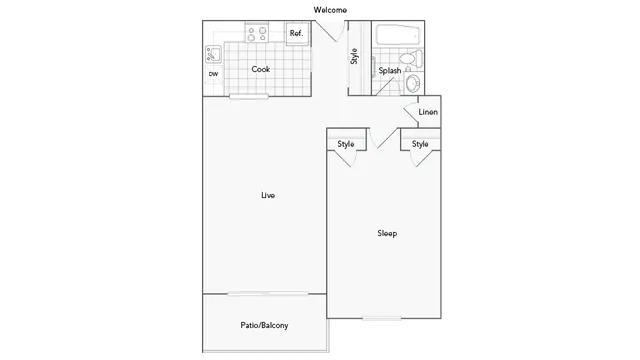 1 bed, 1 bath, 705 sqft, $2,239