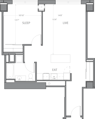 1 bed, 1 bath, 760 sqft, $3,595, Unit 1000