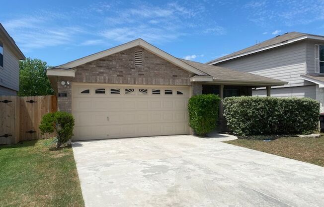 Beautiful Single story home | Near Lackland | 3 beds | 2 baths | Formal living or Office by entrance | Covered patio