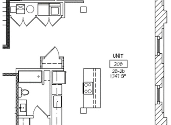 2 beds, 2 baths, 1,747 sqft, $2,450, Unit 208