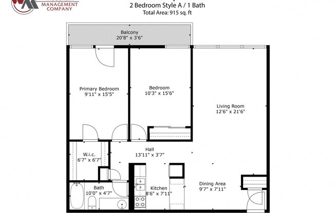 2 beds, 1 bath, 875 sqft, $1,395