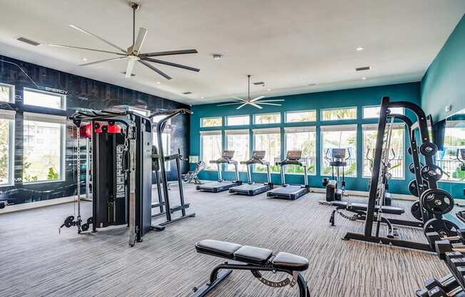 the gym at the agave apartments