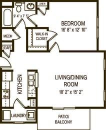 1 bed, 1 bath, 798 sqft, $1,445