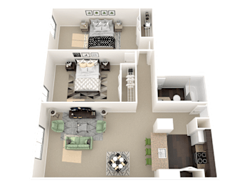 2 beds, 1 bath, 945 sqft, $1,447