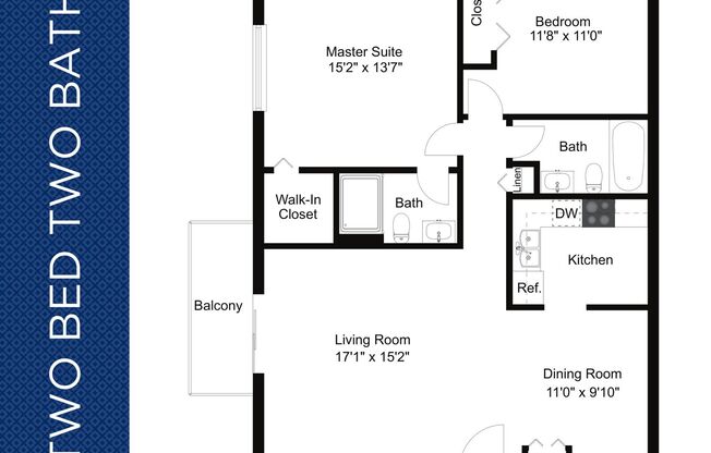 2 beds, 2 baths, 1,000 sqft, $1,589, Unit I002