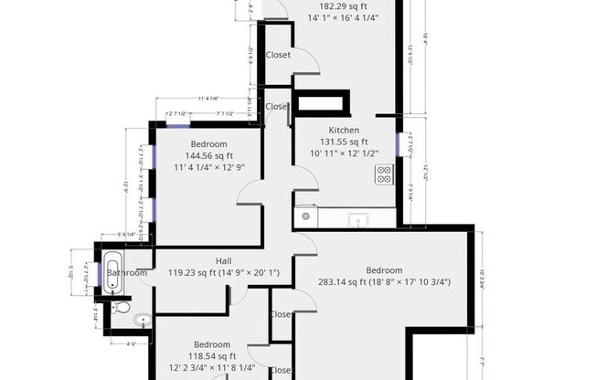 3 beds, 1 bath, 1,000 sqft, $2,800, Unit Unit 1