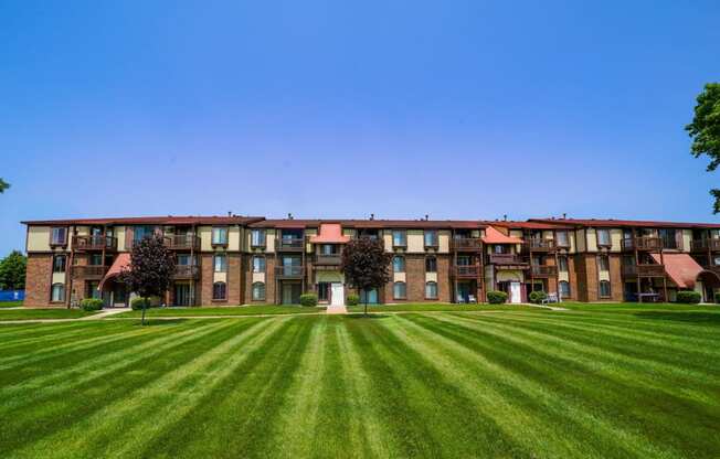 Acres of Green Lawn at Apple Ridge Apartments, Michigan
