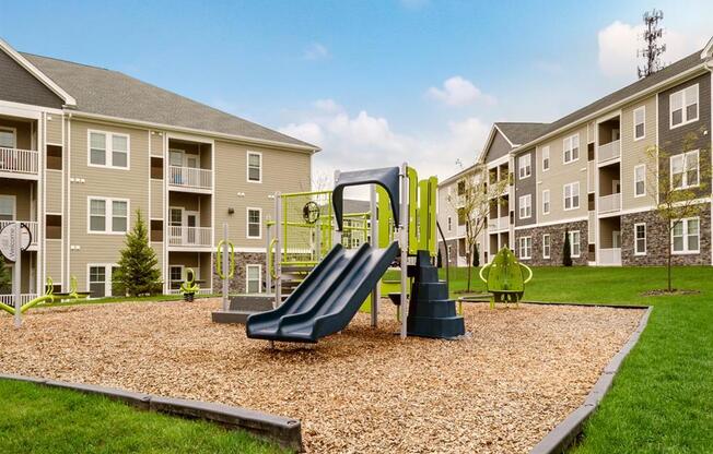 Play area at The Oasis at Plainville, Plainville, Massachusetts