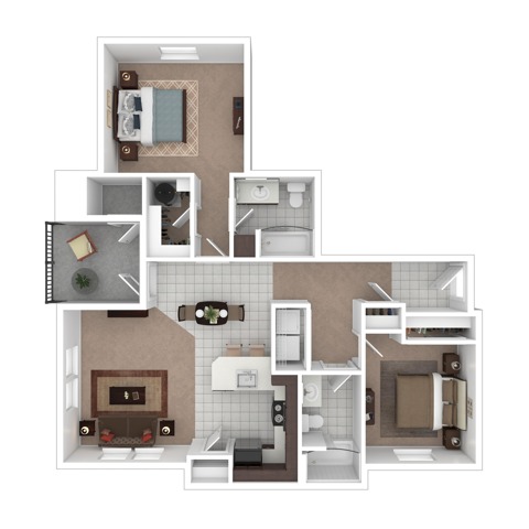 Two Bedroom Two Bath | Tualatin OR Apartments for Rent | River Ridge