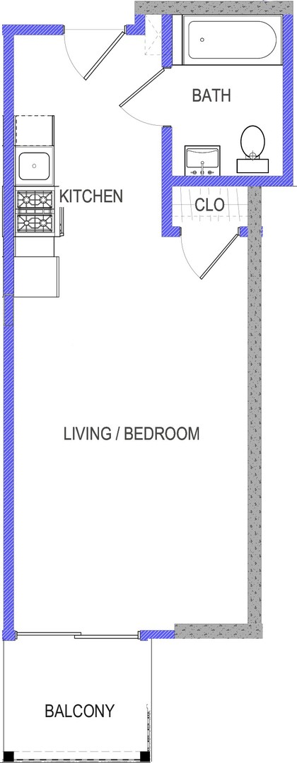 Studio, 1 bath, 390 sqft, $2,845, Unit 1335 Folsom St, Unit 104