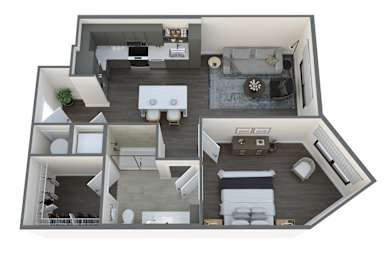 1 bed, 1 bath, 744 sqft, $1,814