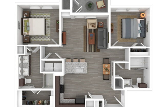 2 beds, 2 baths, 950 sqft, $1,359